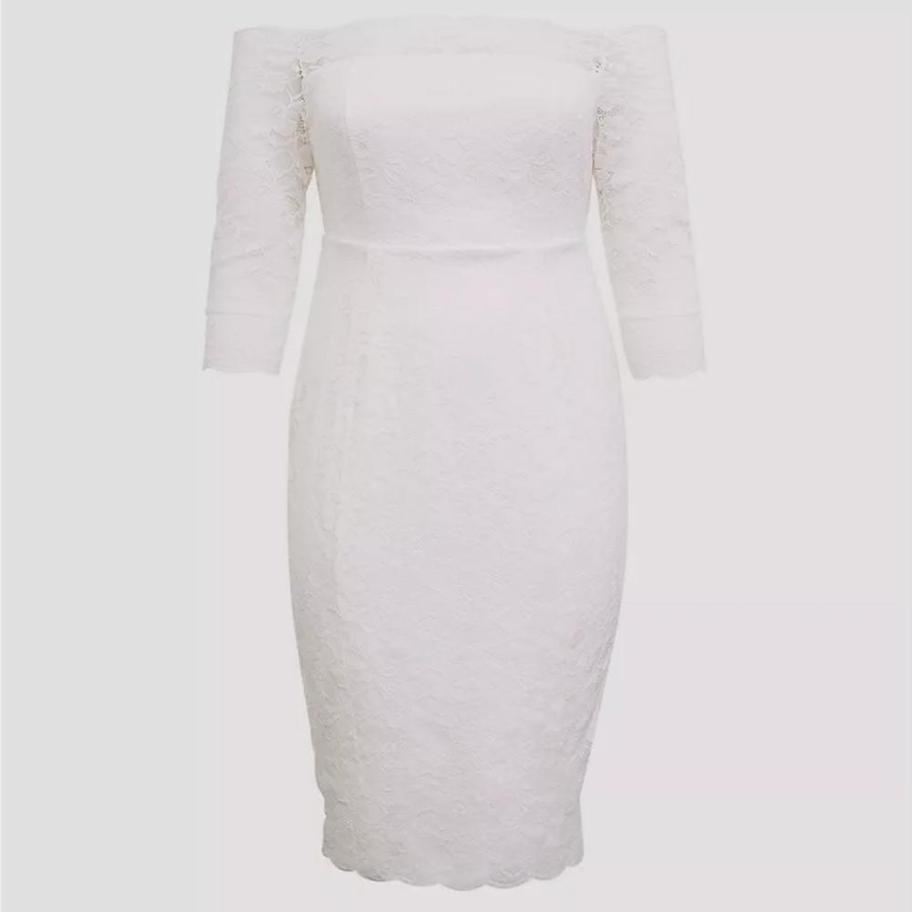 Bodycon White Dress Torrid - Picture 5 of 13